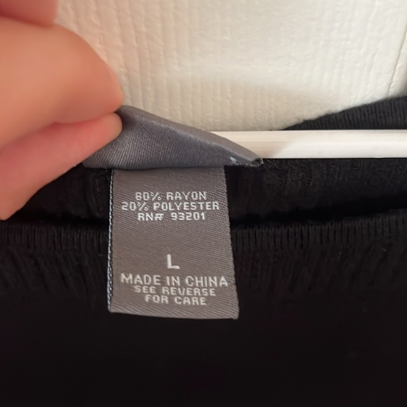 Women's lightweight & soft black tunic sweater - Size L - Picture 5 of 6